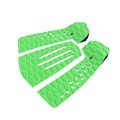 Custom Green Anti-Slip Traction Pad Set for Surfboards - 3 Piece Adhesive EVA Foam Deck Mat1
