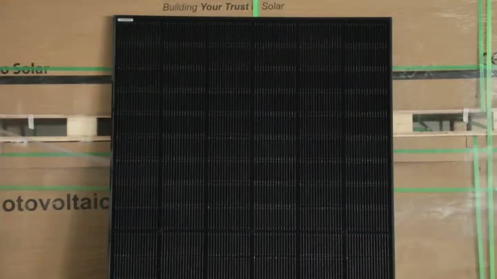 all black n type solar panel