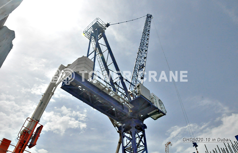 Luffing Tower Crane GHD5020-10 in Dubai