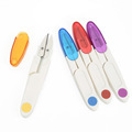 U-Shaped Yarn Spring Scissors with Protective Cover - Safety Thread Cutter for Cross Stitch1