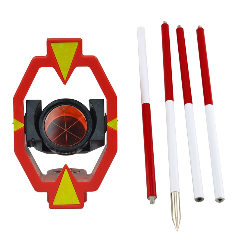 High accuracy mini prism with 4 poles for total station optical prism surveying