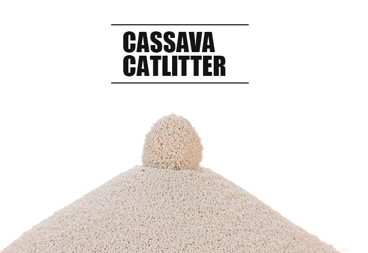 Arena para gatos de yuca