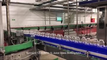Sunswell - Trial Production of 12,000BPH 1L Glass Bottling Line for Juice