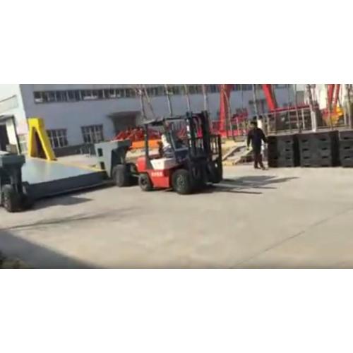 Movable truck unloader operating video 2