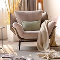 Modern simple single sofa chair Italian minimalist living room balcony single chair fabric light luxury leisure sofa1