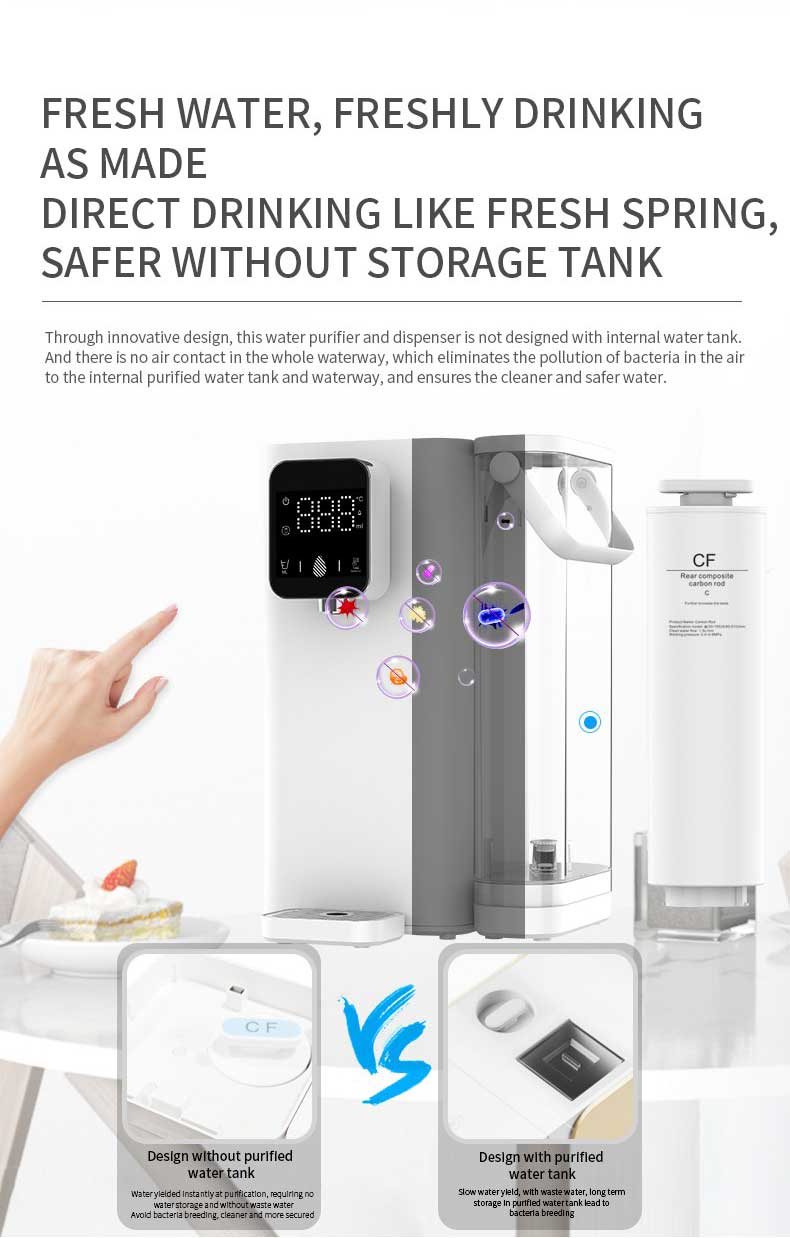 2023 Nuovo Design Design Desktop POU Direct Pepping Uf Istant Hot Water Dispenser