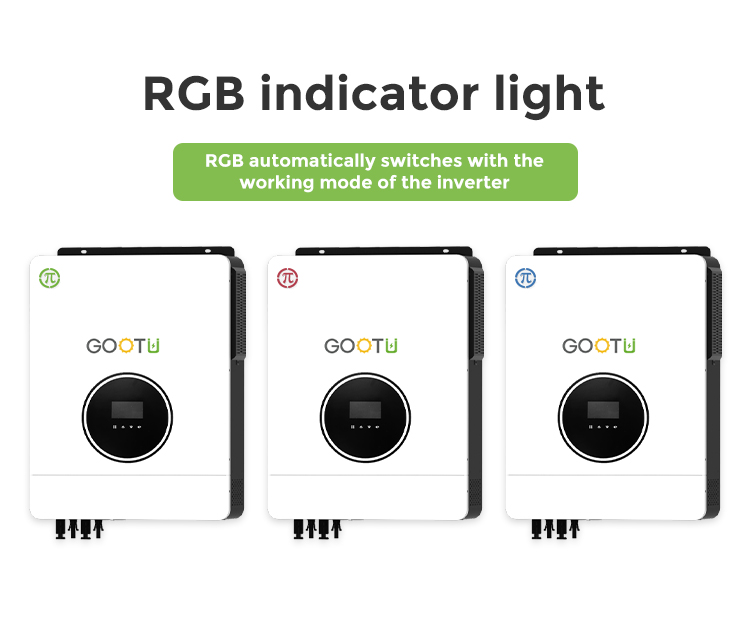 rgb light design solar inverter