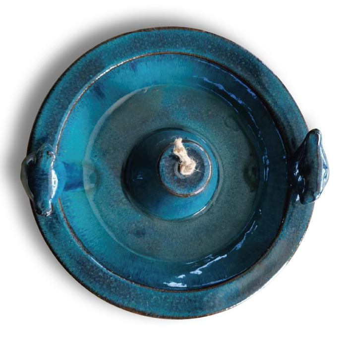 Protruding Glazed Hanging Bird Feeder
