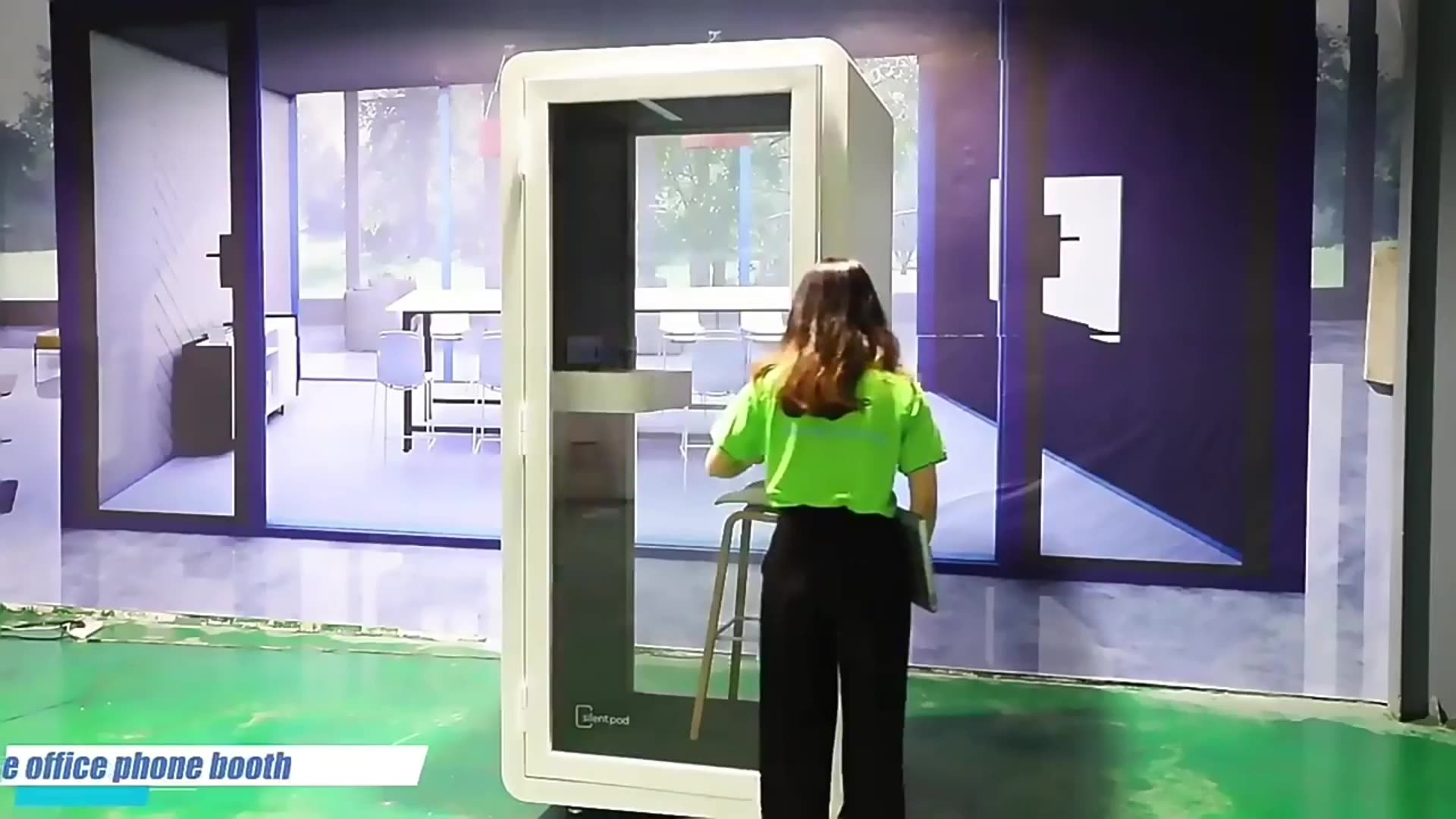 High Quality Single Person Enclosed Phone Booths High Evaluation Big Space Single Phone Booth1