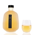 350ml l Round Flint Glass Liquor Wine Bottle Gin Whisky Vodka Tequila Glass Bottle With Cork Lid1