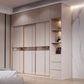 Simple Modern Sliding Door Wardrobe Economical Bedroom Home Assembly Large Cabinet Wardrobe1