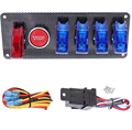 12V Ignition Switch Panel for Racing Car - 6-in-1 Engine Start LED Toggle Switches1