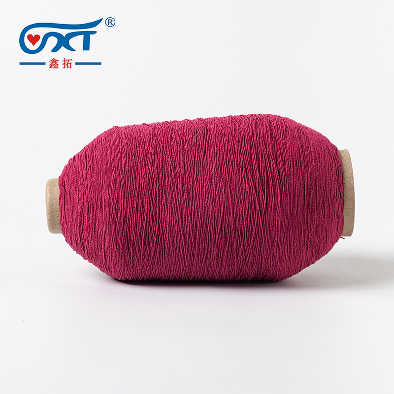 Custom color High Elastic Fancy Lycra Rubber Polyester Yarn For Gloves