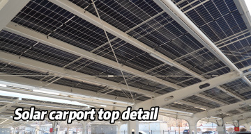 Solar carport top detail