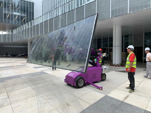 Sollevatore di vetro a vuoto semovente: robot per vetrature per carichi pesanti per l'installazione di facciate continue e finestre