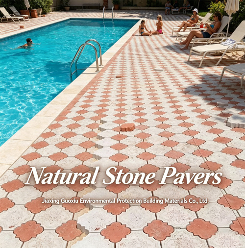 أرضيات حجرية خارجية متينة ومضادة للانزلاق للممرات السكنية الأنيقة