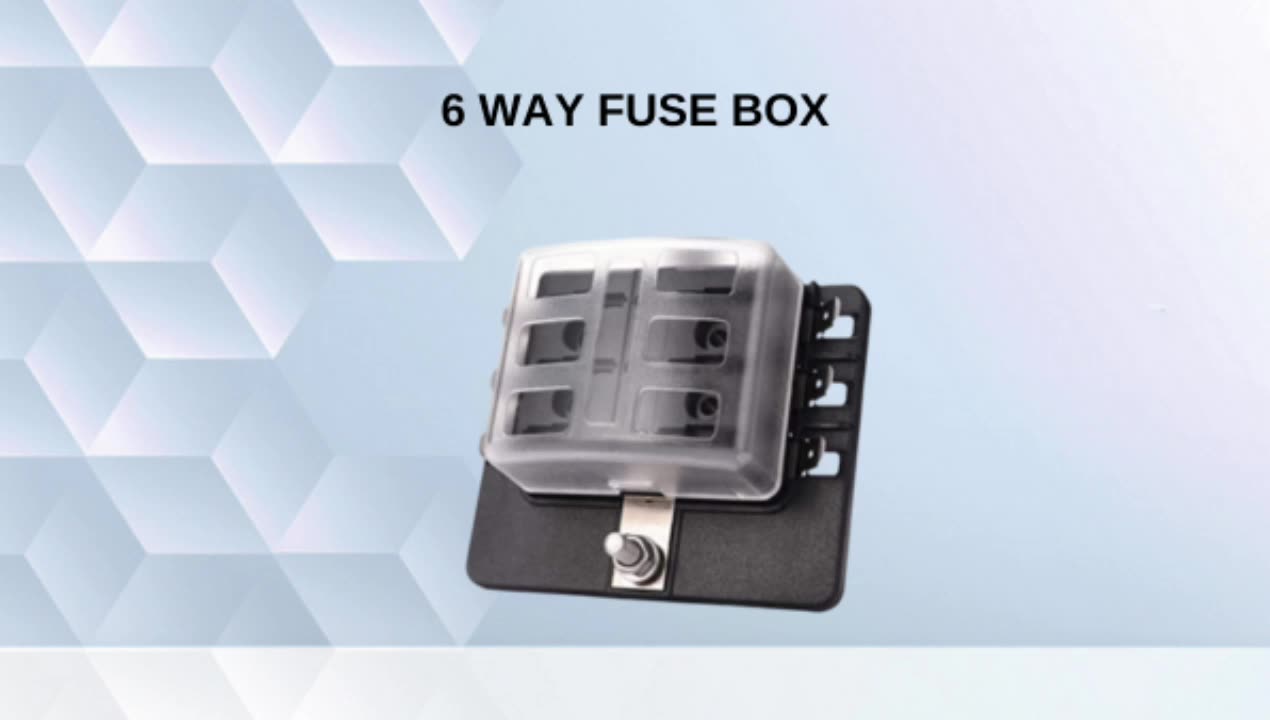 6 Way Fuse Block Board Board με LED Δείκτης Ασφαλείας Κουτί για το Car Marine Boat Yacht Fuse Boxes1