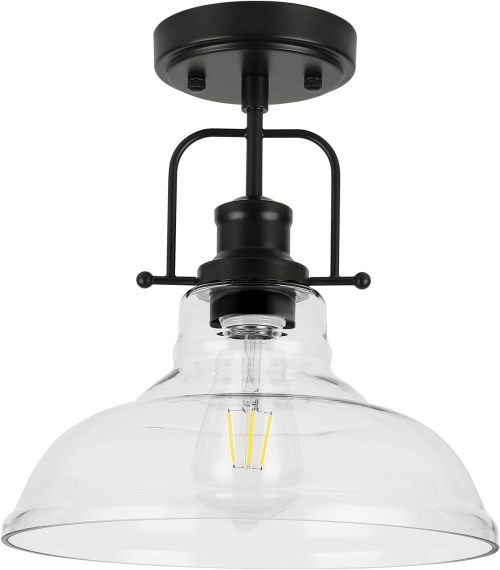 Industrial Glass Ceiling Light – Dimmable & Custom Designs