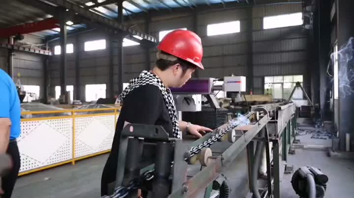 The processing of elevator compensation chains.