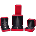 Logo all&#39;ingrosso Logo personalizzato Gioielli di lusso Display Box Collana Collana GEGNA CATENA ROSSO Orecchini di vernice a LED con luce con luce1