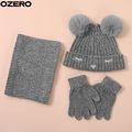 OZERO Insulating Beanie and Scarf Set - Personalized Polyester Logo Design1