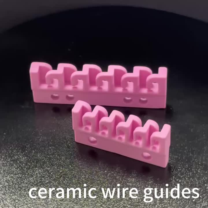 Ceramic wire guide rail