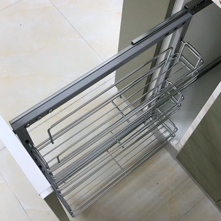 Multi-Function kitchen cabinet pull out wire side baskets for drawer storage1