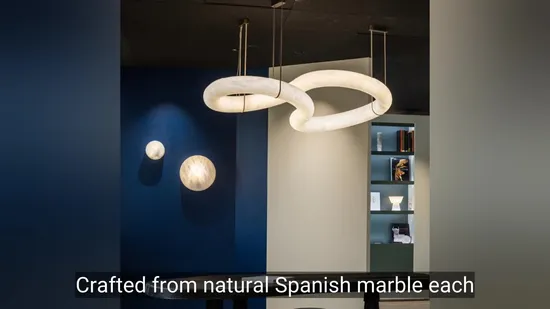 Diseño de luz colgante de mármol español único y moderno11