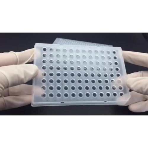 0.1ml 96-ჭაბურღილის PCR ფირფიტა ნახევარი ქვედაკაბა