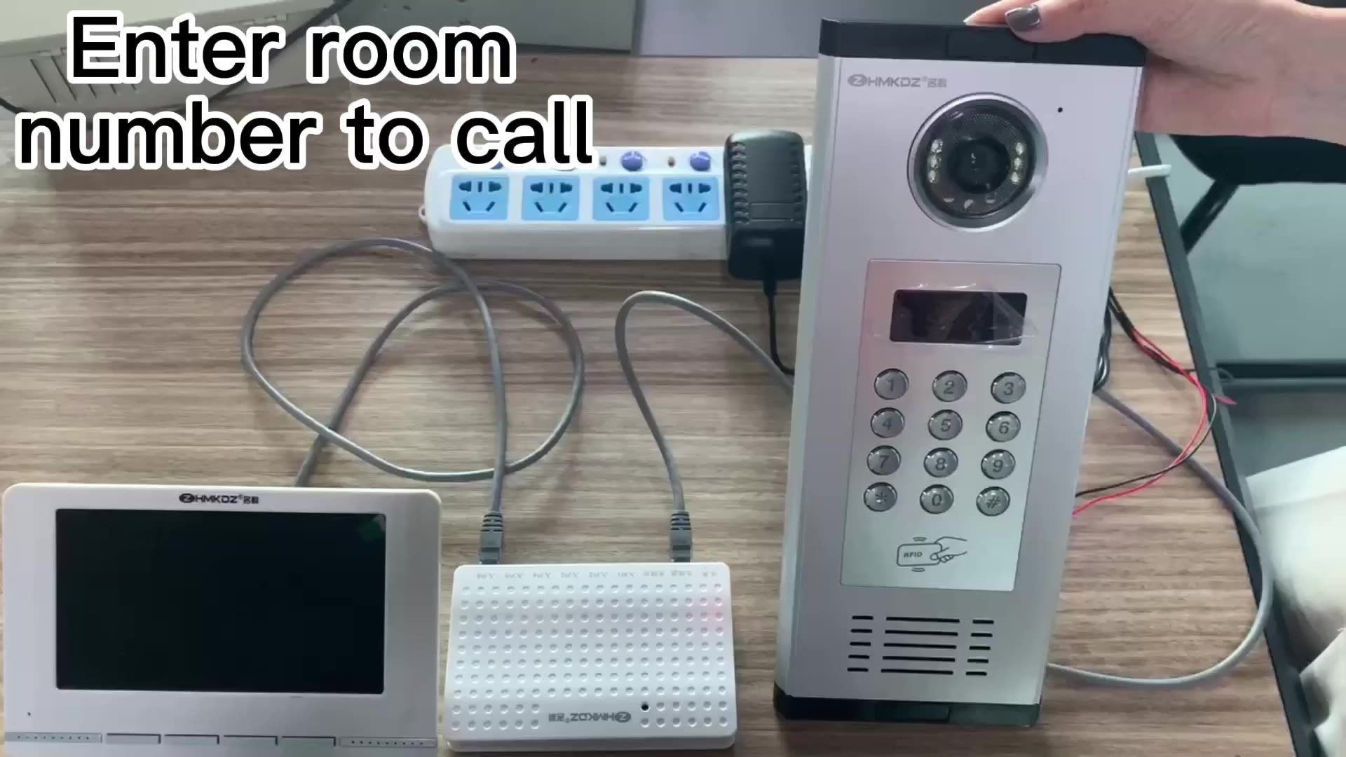 Mingke multi-unit apartment phone  audio door phone intercom video system with rele video system with rele1