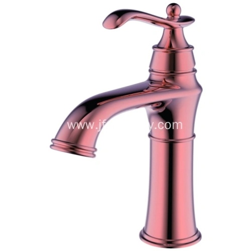 Faucet Élégance: Explorer un simple froid, un trou simple or, des robinets de bassin à trou simple en or rose et noir