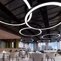 Office and Commercial LED Pendant Lights: Chandeliers, Gym, Supermarket, Cafe, Meeting Room Lamps1