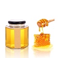 Hexagon Thickened Transparent Food Storage Jars Of Different Sizes Glass Honey Jars With Sealed Metal Lids1