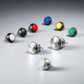 Langir Flat Metal Button Switches: On/Off Small Push Button Switches 12mm-50mm, 5A 250VAC1