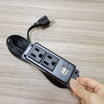 A021-U flat cable straight plug US power outlet socket strip