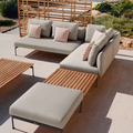 Vente chaude à bas prix haute densité Métal en aluminium en aluminium Alloyage étanche Hôtel Patio Garden extérieur SOFA1