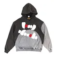 Προσαρμοσμένη εκτύπωση Hoodie Man&#39;s Acid Wash Centrentery Patchwork Sweat Hoodies