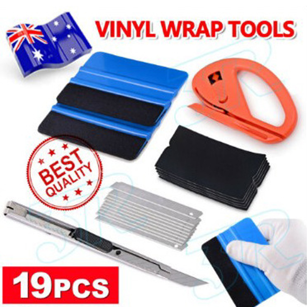 Car Window Tint Kit Tool Vehicle Vinyl Wrap Tools Wallpaper Installation Set with Vinyl Squeegee Plastic Scraper1