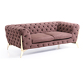 Muebles modernos Chesterfield Sofas seccionales de lujo tapizado de terciopelo