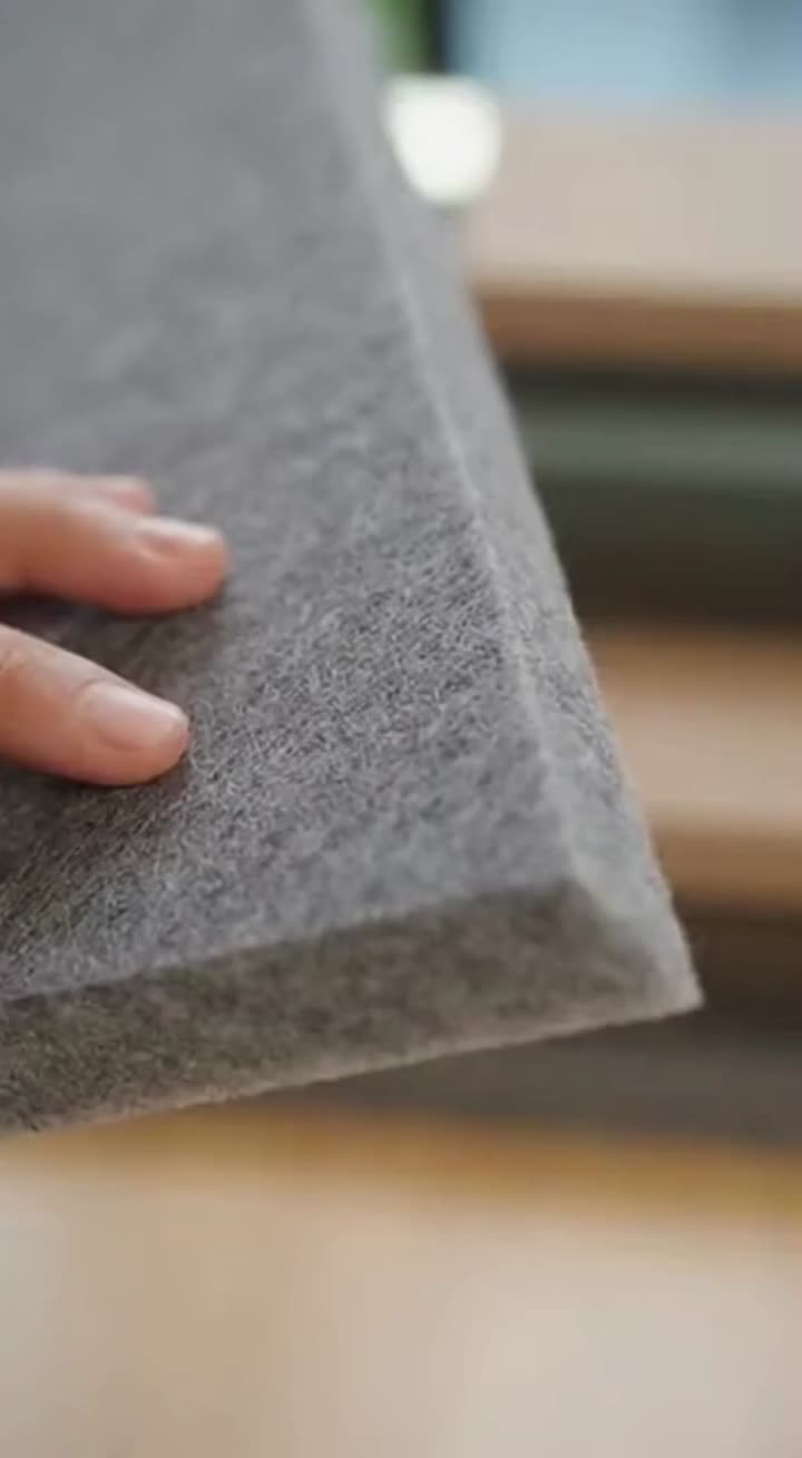 پنل های آکوستیک پلی استر سازگار با محیط زیست TianGe Acoustic 90% نویز فرکانس متوسط ​​تا بالا (فریاد، موسیقی، قدم زدن) را بدون مواد شیمیایی سمی جذب می کند (الیاف پلی استر 100% سازگار با محیط زیست مقاوم در برابر شعله!).