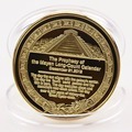 Custom Gold and Silver Plated Metal Mayan Aztec Prophecy Calendar Coin1