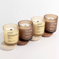 Eco Friendly Bamboo Lid Nordic Decorative Candle Jar Custom Color Black White Brown Frosted Empty Glass Candle Jars1