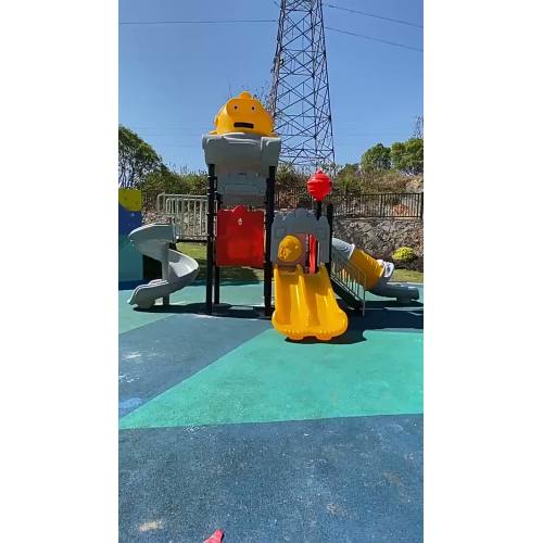 Grande escorregador externo para jardim de infância, conjunto de balanço e equipamento para praça comunitária