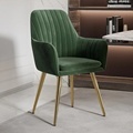 Contemporary Velvet Upholstered Green Dining Chair1