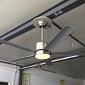 52 Inch Air Cooling Fan - Industrial Ceiling Fan with LED Light, Brushed Nickel Finish1