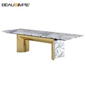 Foshan Factory Personalización Muebles de restaurante Mesa de comedor de mármol de lujo rectangular para la venta1