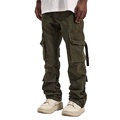 High Street Fashion Mens Flare Cargo Denim Jeans Men Custom Pants1