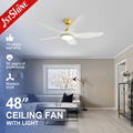 1stshine LED Ceiling Fan - Silent, Low Noise, 5 Blades, 48 Inches, Gold Finish with Remote1