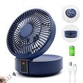 4000mAh Portable Folding Auto Rotating Desktop Fan with Light for Home and Office1