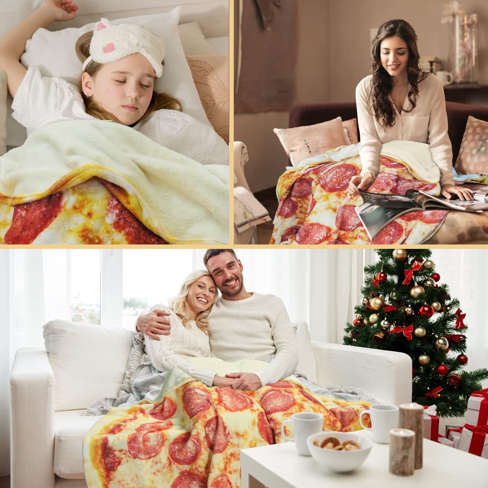 Wrap Pizza Burrito Taco Throw Round Blanket For Bed Sofa Picnic